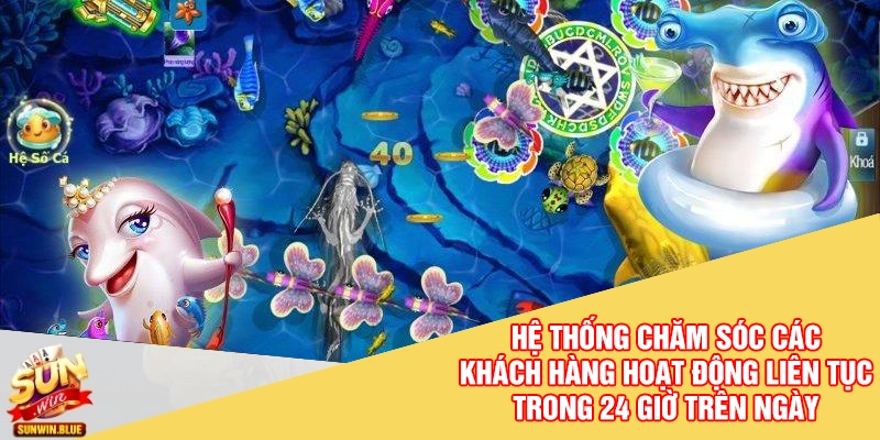 Hệ thống chăm sóc các khách hàng hoạt động liên tục trong 24 giờ trên ngày